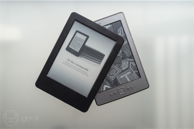 Le Kindle 6 (2014) et le Kindle 4 (2011). Le Kindle 5 (2012) n'était rien d'autre qu'un Kindle 4 avec un habillage noir et quelques nouveautés logicielles.