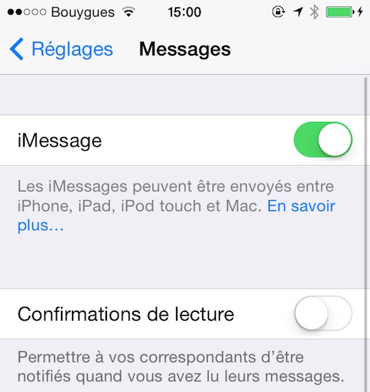 comment savoir si sms lu iphone