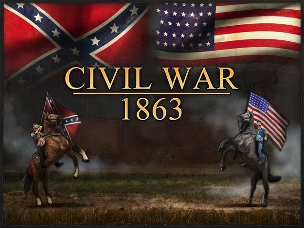 Civil War: 1863, l’un des jeux retirés de l’App Store. Au fond à gauche, le Dixie flag, utilisé par l’armée du général Lee pendant la Guerre de Sécession.