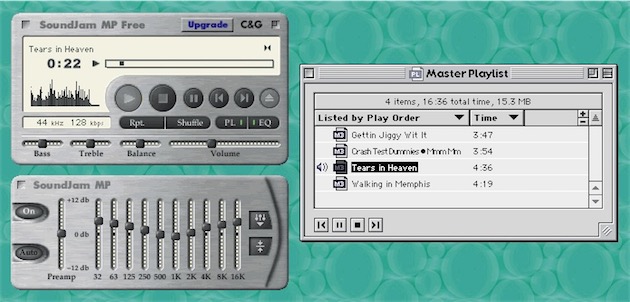 A la fin des années 90, on payait pour avoir un bon lecteur MP3 // SoundJam sous OS 9