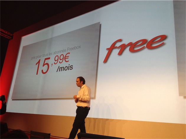 Xavier Niel, lors de la première présentation de Free Mobile en 2012.