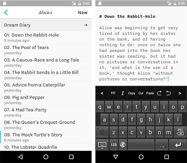 iA Writer sur Android