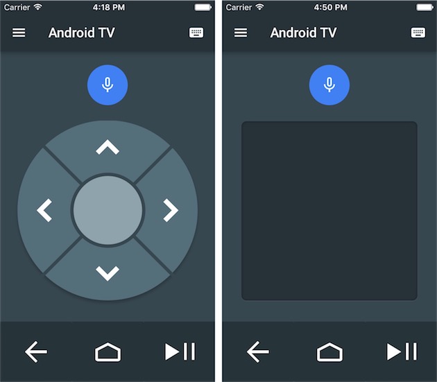 L’application Android TV sur un iPhone.