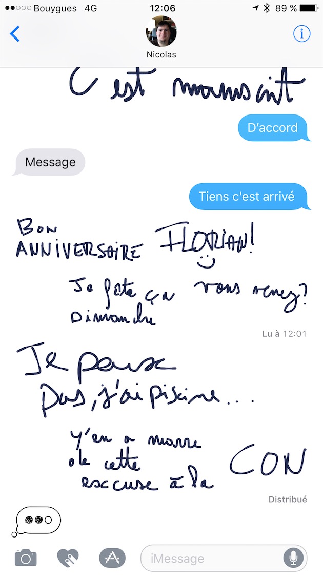 Ios 10 Comment Utiliser L Ecriture Manuscrite Dans Messages Igeneration