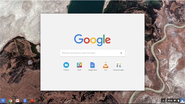 Le panneau de recherche de Chrome OS — Cliquer pour agrandir