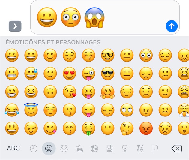 Le nouveau dessin pour les emojis d’iOS 10.