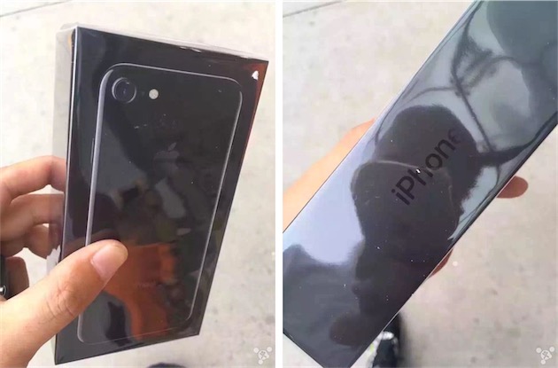 L’iPhone 7 Plus noir de jais et sa boîte noire. Cliquer pour agrandir