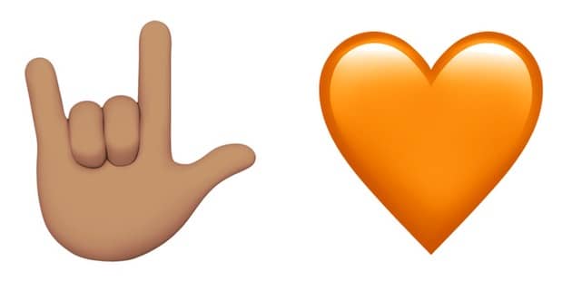 Pour finir sur une belle note : l’amour est encore plis représenté sous iOS 11.1 avec le signe américain pour « love » à gauche et une nouvelle couleur de ❤️ à droite. Cliquer pour agrandir