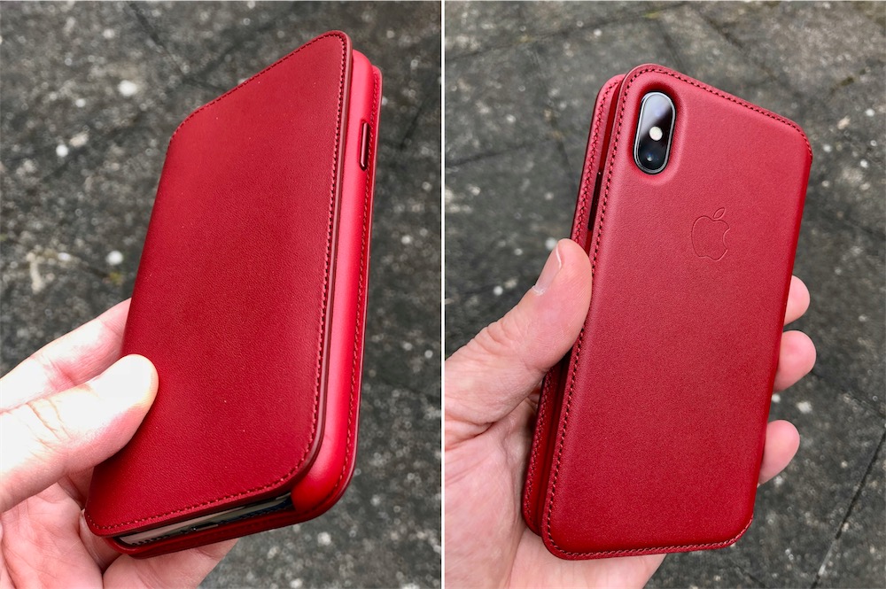 coque iphone xs apple cuir rouge