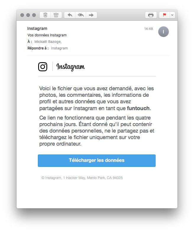 Instagram Met En Ligne Son Outil De Recuperation Des Donnees