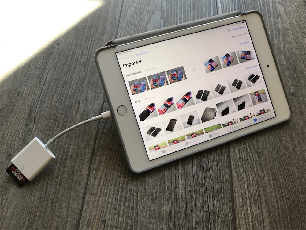 Apple adaptateur lightning vers lecteur carte SD