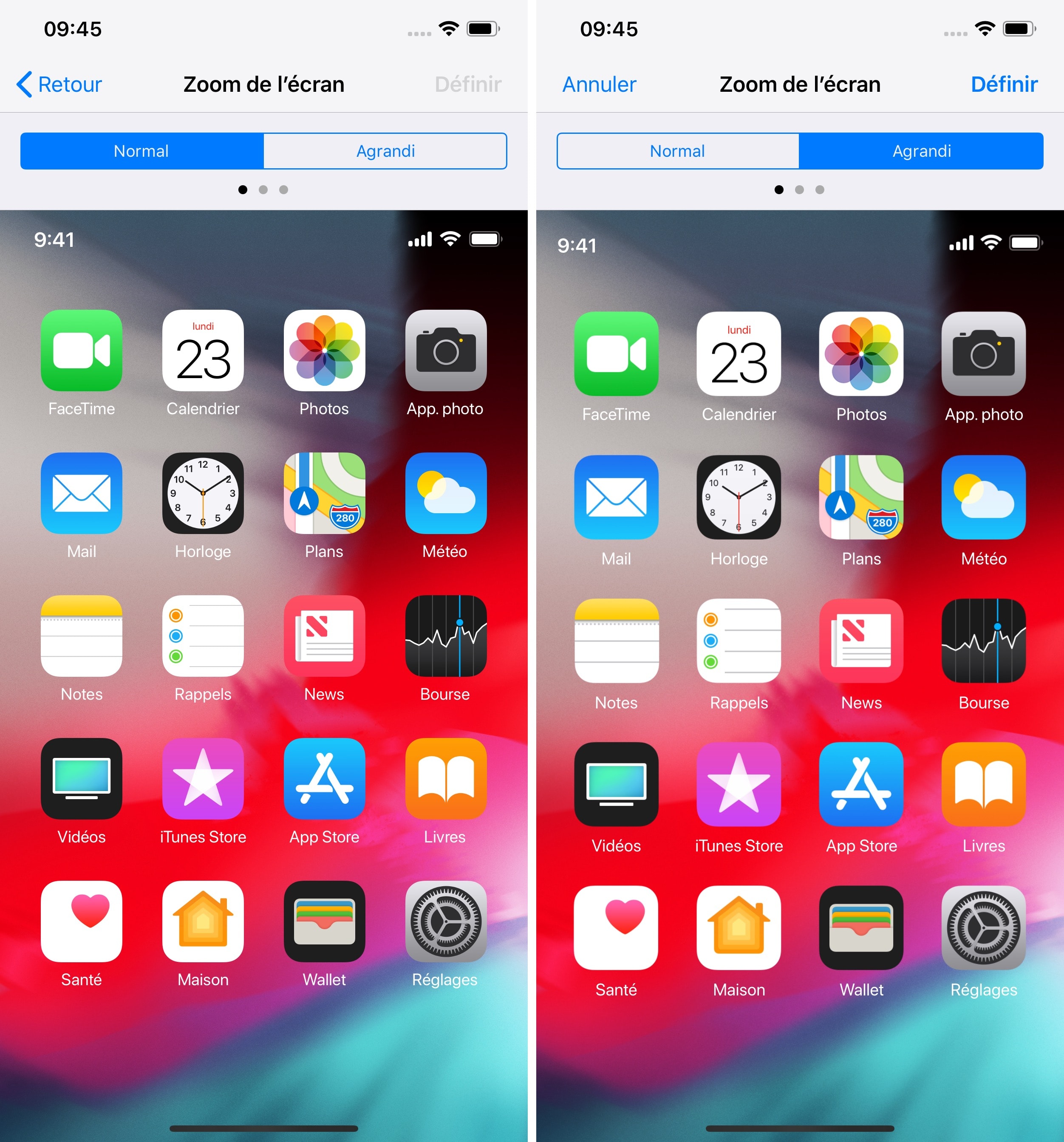 L'iPhone XS Max dispose de la fonction zoom de l'écran des iPhone Plus iGeneration